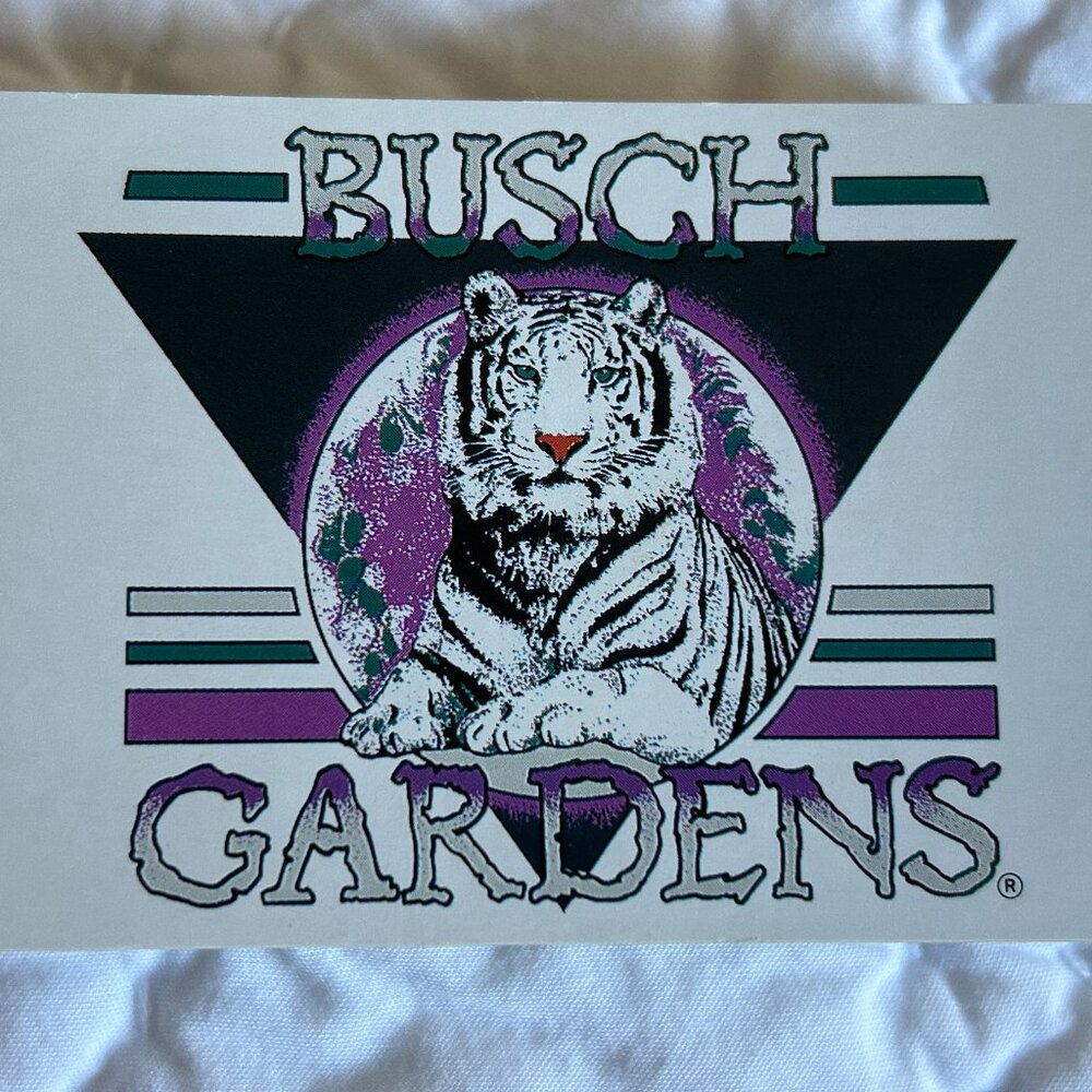Busch Gardens White Tiger Big Cat Wildlife Preservation 54 Deck Playing Cards